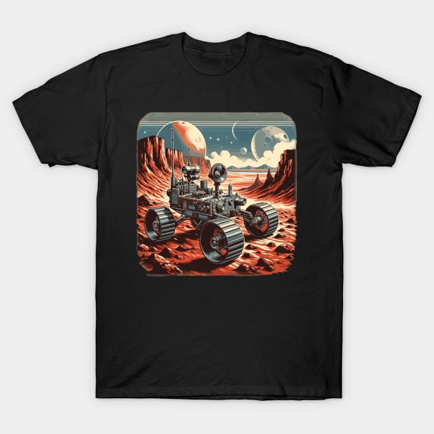 Martian  Mars Chronicles: Retro Rover Quest T-Shirt by Graphic Wonders Emporium